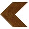 Ekena Millwork 13 3/4"W x 12"H x 3/4"D Vintage Farmhouse 5 1/2" Chevron, Barnwood Decor Collection, Weathered Brown DECR13X12X075CHVBR - alternate 2
